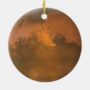 Planète Mars Pleine Orange Vue Cercle Ornement