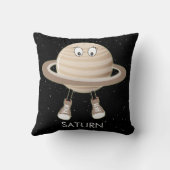 Planète Saturne & Étoiles Lancer Oreiller (Verso)