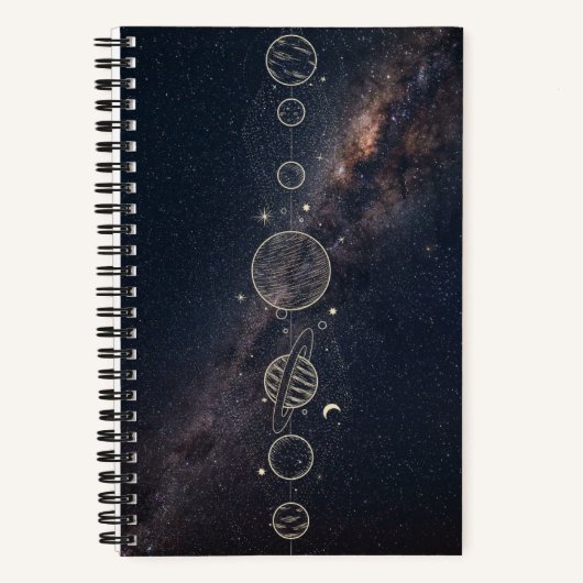 Planète spatiale| Carnet Spiral (Recto)
