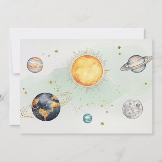 Planète spatiale Galaxy Carte de remerciements d'a (Dos)