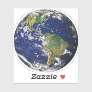 PLANÈTE TERRE DE L'ESPACE 3" Sq. Sticker pour ordi