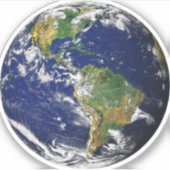 PLANÈTE TERRE DE L'ESPACE 3" Sq. Sticker pour ordi (Devant)