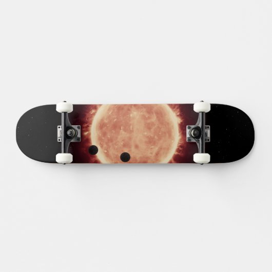 Planeten die de rode dwergster in Trappist-1 overs Skateboard (Horizontaal)