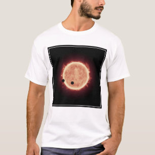 Planeten die de rode dwergster in Trappist-1 overs T-shirt