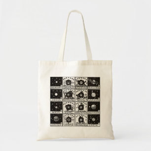 Planeten en dierenriem illustratie tote bag