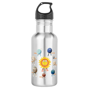 Planeten en het zonnestelsel waterfles