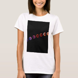 Planeten in zonnestelsel zoals het leven t-shirt
