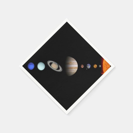 PLANETEN VAN HET ZONNESTELSEL Aangepaste Papieren Servet (Hoek)