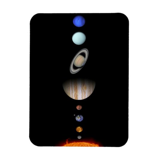 PLANETEN VAN HET ZONNESTELSEL Custom Flexibele Koe Magneet (Verticaal)