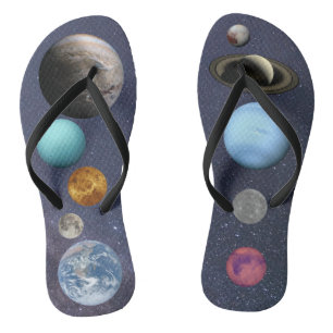 Planeten van het zonnestelsel teenslippers