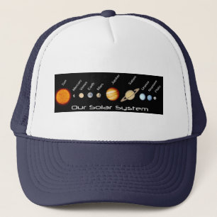Planeten van ons zonnestelsel in volgorde, buitenr trucker pet