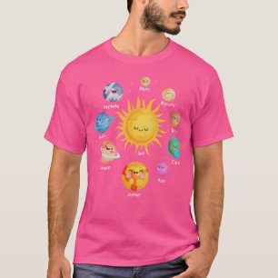 Planeten Zonne-ruimte Astronomie Astronoom Science T-shirt
