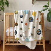 Planeten Zonnestelsel Gepersonaliseerde Baby Sherpa Deken