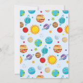 Planètes Anniversaire Fête Invitation (Dos)
