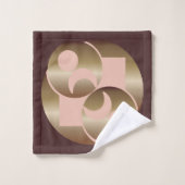 Planètes Chocolat et Or Lune (Gant de toilette)