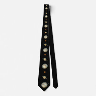 Planètes Cravate Jupiter Saturn Mars Necktie