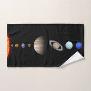 PLANÈTES de la serviette de main faite sur