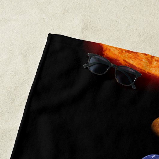 PLANÈTES de la serviette de plage faite sur (En situation)