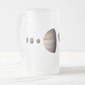 PLANÈTES de la tasse en verre givré de SYSTÈME (Devant gauche)