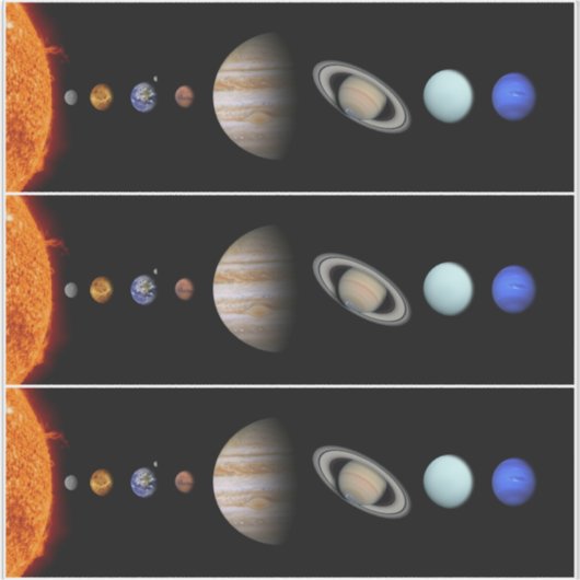 PLANÈTES DU SYSTÈME SOLAIRE 14" Sq. Sticker (Devant)