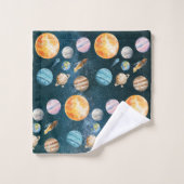 Planètes du système solaire dans l'espace extra-at (Gant de toilette)