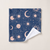 Planètes et étoiles Motif (Gant de toilette)