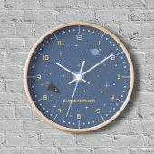 Planètes et Rocket, horloge murale spatiale extern