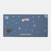 Planètes et roquette, Mat de bureau de l'espace ex (Recto)