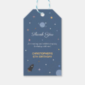 Planètes & Fusée, Étiquette Cadeau Espace (Devant)