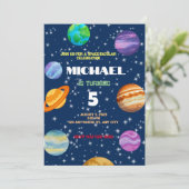 Planètes Galactiques Invitation de fête d'annivers (Debout devant)