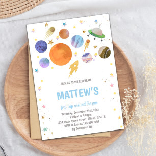 Planètes Galaxy Invitations d'anniversaire
