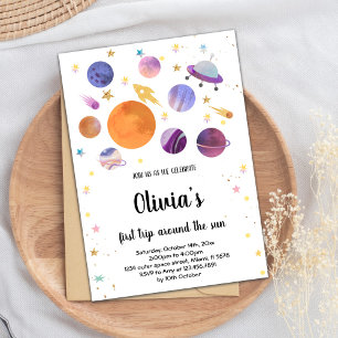 Planètes Galaxy Invitations d'anniversaire