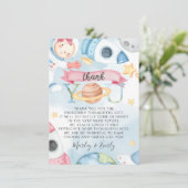 Planètes spatiales Carte de remerciements Baby sho (Debout devant)