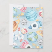 Planètes spatiales Carte de remerciements Baby sho (Dos)