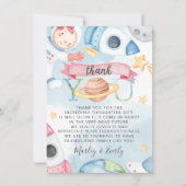 Planètes spatiales Carte de remerciements Baby sho (Devant)