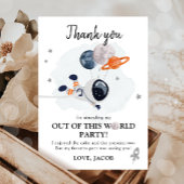 Planètes spatiales Galaxy Boy Carte de remerciemen