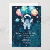 Planètes spatiales Invitation d'astronautes de Roc (Devant / Derrière)