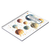 Planètes thématiques spatiales Carnet photo spiral (Côté gauche)