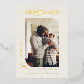 Planètes Zodiac | Aquarius Faire-part de naissance (Recto)