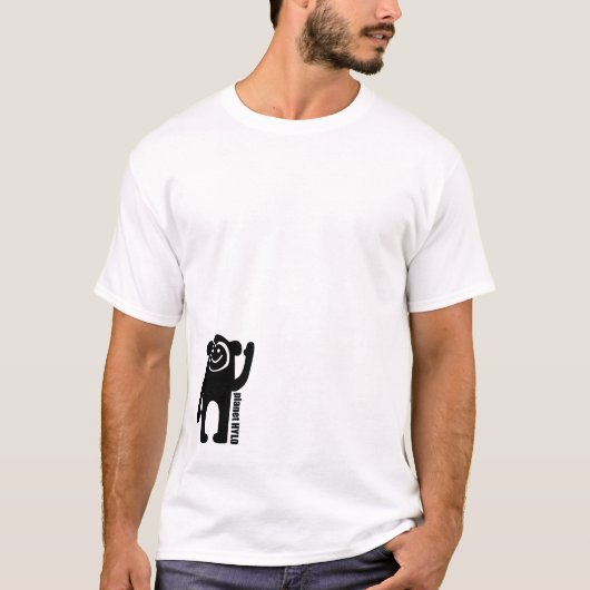PlanetHYLO BW Mannen t-shirt FRONT & BACK (Voorkant)