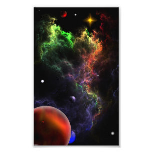 Planetoïden - Nebula Cluster V Fotouitbreiding Foto Afdruk