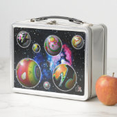Planétoïdes Lunchbox métallique (En situation)