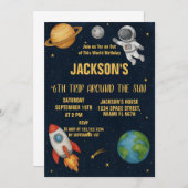 Planets Explorer Party Uitnodigen Kaart (Voorkant / Achterkant)