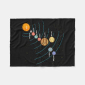 Planets Orbit Solar System Galaxy Science Women Ki Fleece Deken (Voorkant (Horizontaal))
