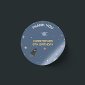 Planets & Rocket, Space Birthday Dank u Sticker