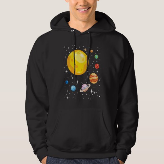 Planets Solar System Planetarium Astronomy Astroph Hoodie (Voorkant)