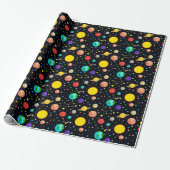 Planets Stars Astronomy Constellations Cadeaupapier (Uitgerold)