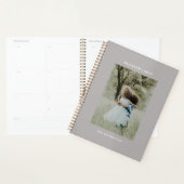 Planificateur 2022 Photo Monogramme Nom Moderne (Devant avec enveloppe)