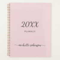 Planificateur 2023 écriture nom monogramme rose fi