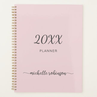 Planificateur 2023 écriture nom monogramme rose fi